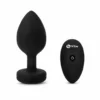 b-Vibe Jewel Plug XXL Black - zdalny system wibracyjny, silikon, USB