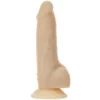 Naked Addiction Rotating & Vibrating 18cm Vanilla - silikonowy model z pilotem