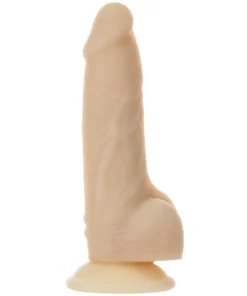 Naked Addiction Rotating & Vibrating 18cm Vanilla - silikonowy model z pilotem