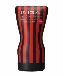Tenga Soft Case Cup Strong - zaawansowana maszyna intymna, czarna, 15 cm