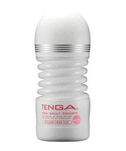 Tenga Rolling Head Cup Gentle - biała maszyna intymna z obrotową głowką 15cm