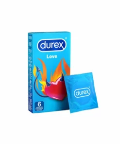 Durex Love 6 szt. - prezerwatywy lateksowe, gładkie, silikonowy lubrykant