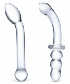 Glas G-Spot Pleasure Set - zestaw szklanych aplikatorow, zakrzywione