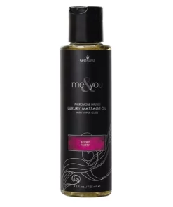 Sensuva Me & You Berry Flirty olejek do masażu 125 ml z silikonem