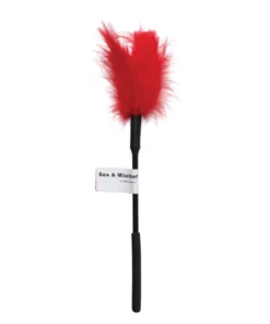 Sportsheets Red Feather Tickler - Akcesorium do delikatnego masażu 33 cm