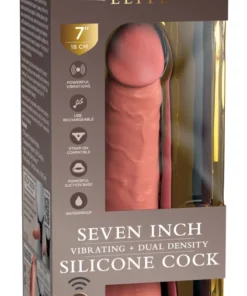 King Cock Elite Silikonowy Model Intymny z Pilotem 18 cm ciemny kolor