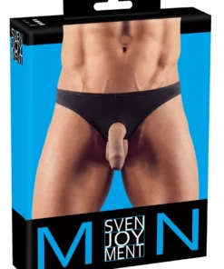 Svenjoyment Stringi Męskie XL Czarne z Otworami Anatomicznymi