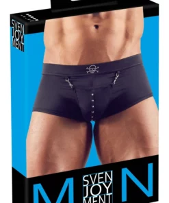 Svenjoyment Bokserki Męskie Pirackie Czarny 2XL z Kieszonką i Karabińczykiem