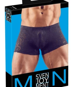 Svenjoyment Bokserki Mesh Czarny M Aksamitny Wzor Elastyczne