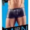 Svenjoyment Bokserki Męskie Czarne M Błyszczące z Suwakiem