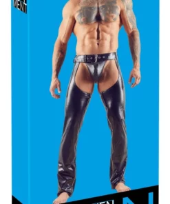 Svenjoyment Męskie Spodnie Z Odkrytymi Nogawkami + Stringi Czarne M