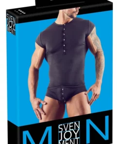 Svenjoyment Koszulka Męska L Czarna Elastyczna Zatrzaski Mikrofibra