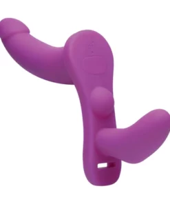 XR Brands Double Take uprząż z podwojnym systemem wibracji i pilotem