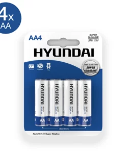 Hyundai Super Alkaline AA - Baterie alkaliczne 4 sztuki, wydajne