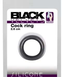 Black Velvets silikonowy pierścień do stymulacji 2,6 cm czarny