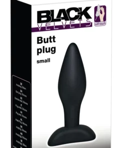 Black Velvets Korek Intymny Mały 9 cm Silikonowy Czarny