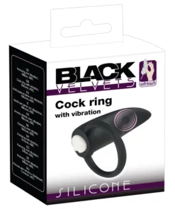 Black Velvets Mini Wibrator Palcowy Rozciągliwy Silikonowy Czarny 6cm