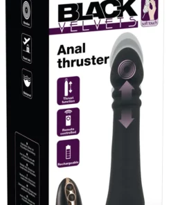 Black Velvets Model 642220 Wibrator analny z pilotem 20 cm czarny