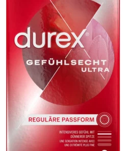 Durex Gefuhlsecht Ultra Prezerwatywy Lateksowe 20% Cieńsze 8 szt.