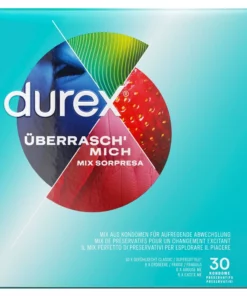 Durex Surprise Me - Zestaw 30 prezerwatyw, 4 warianty, Mix Classic