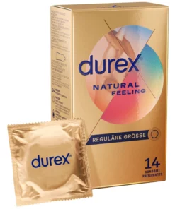 Durex Natural Feeling 14 szt. - prezerwatywy bez lateksu Real Feel