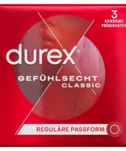 Durex Classic prezerwatywy lateksowe ze zbiorniczkiem 3 sztuki