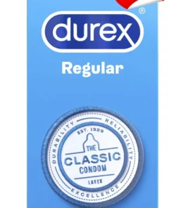 Durex Regular 6 szt. - prezerwatywy klasyczne, nawilżane, lateksowe