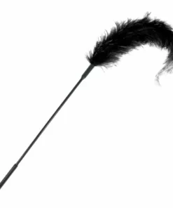 Sportsheets Ostrich Tickler Black - piorko do masażu 40 cm czarne