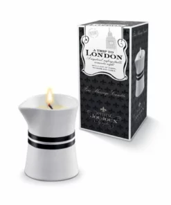 Petits Joujoux London Świeca do masażu 120g aromat rabarbaru i ambry