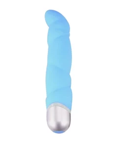 FeelzToys Gino Blue - silikonowy model punktu G, 7 trybow, 16 cm