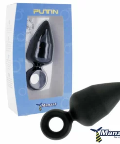 ManzzzToys Putin Black - duży korek silikonowy, czarny, 12 cm