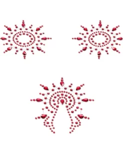 Petits Joujoux Gloria Set Red biżuteria ciała kryształki czerwone