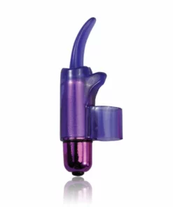 PowerBullet Tingling Tongue Purple - Miniaturowy masażer na palec wodoodporny