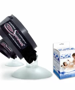 Sex In The Shower Suction - kajdanki z przyssawką, neoprenowe, czarne
