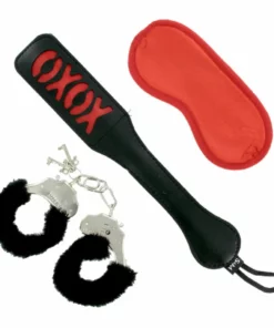 S&M Sweet Punishment Kit zestaw akcesoriow do gry w czerni i czerwieni