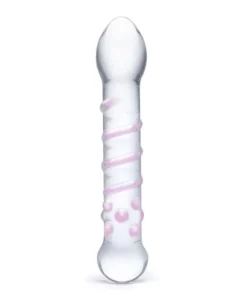 Glas Spiral Staircase - szklany model intymny z teksturą spiralną 17,5 cm