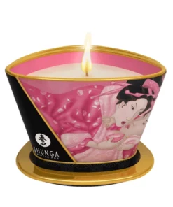 Shunga Massage Candle Rose Petals 170ml - Świeca do masażu sojowa