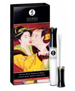 Shunga Divine Oral Pleasure Gloss Sparkling Strawberry Wine 10ml