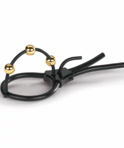 Mystim Pearly Pete - pętla do elektrostymulacji, regulowana, 3 złote kulki