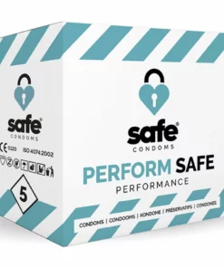 Safe Perform 5 szt. - prezerwatywy opoźniające, lateksowe, 56 mm