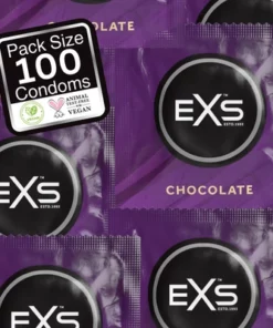 EXS Chocolate - prezerwatywy smakowe czekoladowe 100 sztuk, aromatyzowane