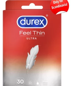 Durex Feel Thin Prezerwatywy 30 szt. Wyjątkowo Cienkie i Wyprofilowane