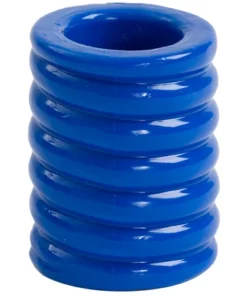 Doc Johnson TitanMen klatka intymna TPE czarna, elastyczna, żebrowana