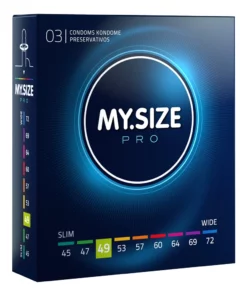 MY.SIZE PRO 49 mm 3 szt. lateks Vytex ultracienkie hypoalergiczne