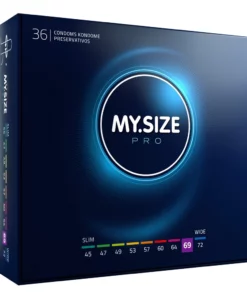 MY.SIZE PRO 69 mm 36 szt. - precyzyjne, ultracienkie, hypoalergiczne