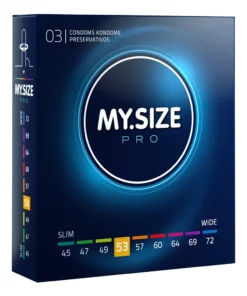 MY.SIZE PRO 53 mm - Prezerwatywy Vytex, 3 sztuki, ultracienkie