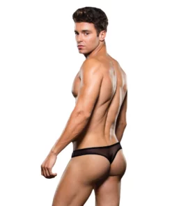 Envy Stringi Mesh Czarne Siateczkowe S/M Komfortowy Kroj