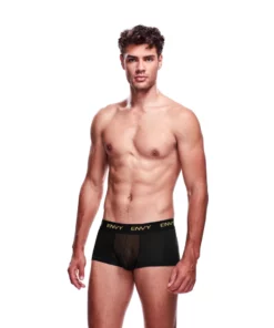 Envy Menwear Bokserki Mesh Czarne M/L Przewiewna Siateczka
