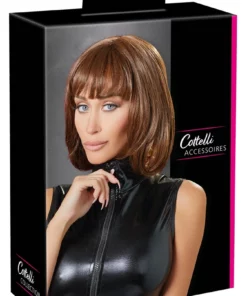 Cottelli Accessories Peruka Brązowa Regulowana Długość 28 cm