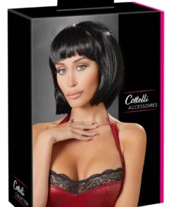 Cottelli Accessories peruka bob czarna regulowana 28 cm